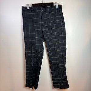 Nike Golf Men’s Navy Windowpane Check Dri-Fit Pants Size 35x30, Large, Dri-Fit